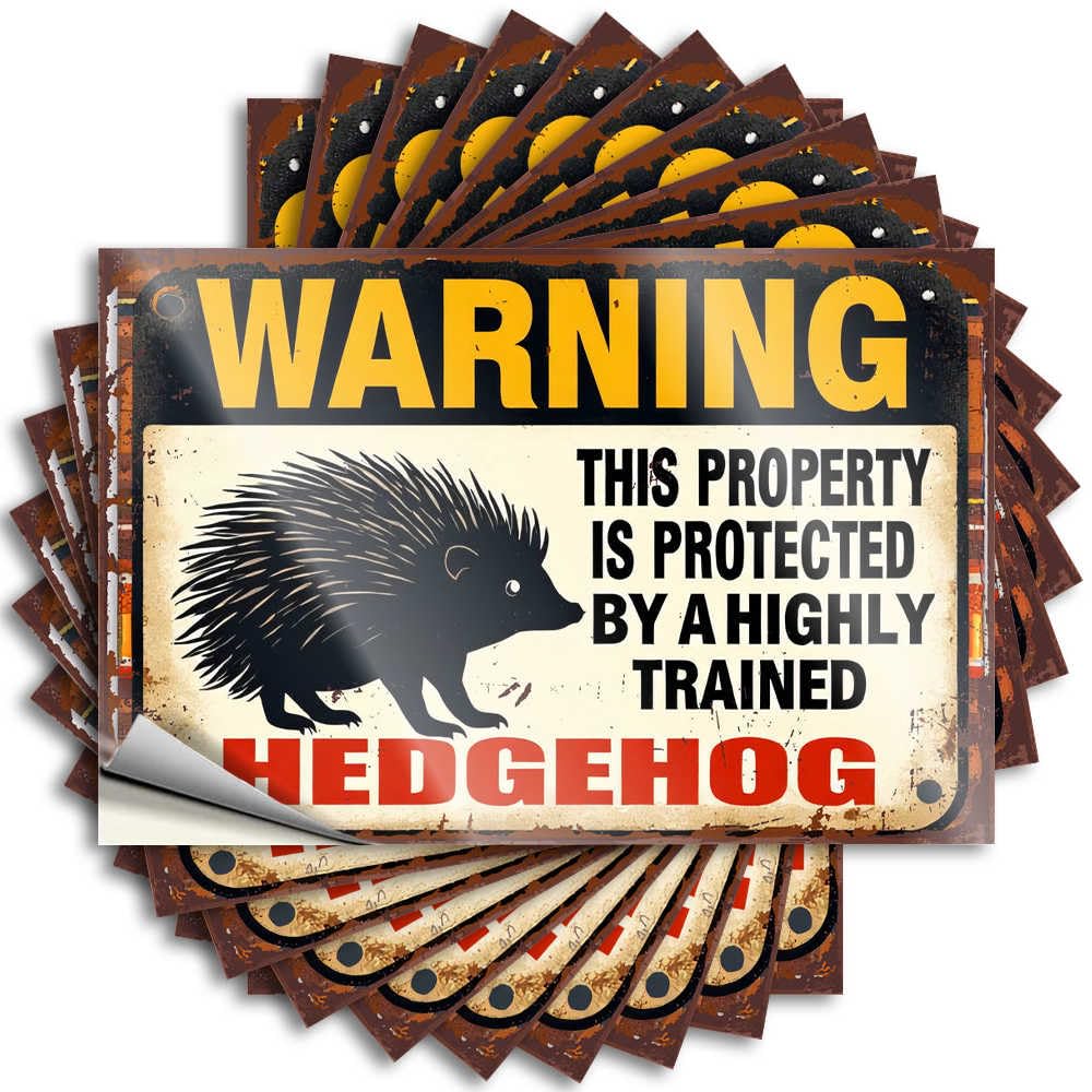 Decal - Half Case Warning: Property Protected By Highly Trained Hedgehog for Dry Bath Sets(12X18CM)