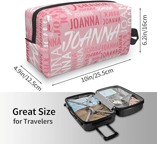 Miniatura 7 de Bolsa de maquillaje personalizada con nombre, bolsa de cosméticos personalizada añade tu nombre, bolsa de aseo personalizada con cremallera, regalos
