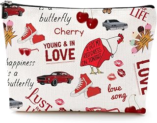 Singer Album Makeup Bag Cosmetic Bag Gifts for Lana Fans Music Lovers Girls Women Singer Concert Merch