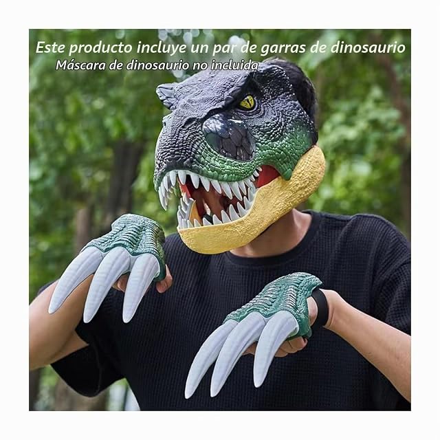 Foto 5 de 6 de Fuwraixis Juguetes con Garras de Dinosaurio, un par de Guantes con Garras de Velociraptor