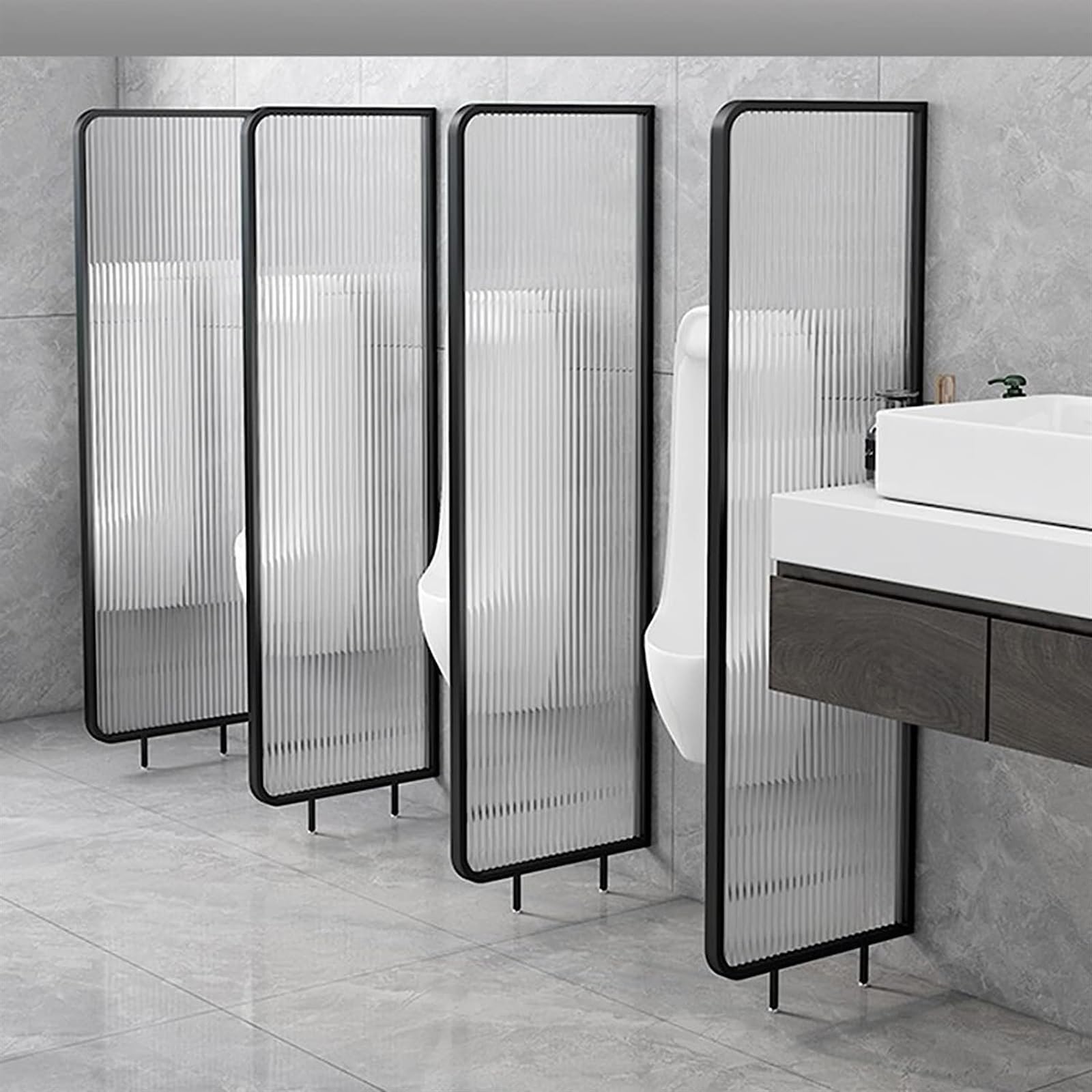 Mamparas divisorias de Vidrio Templado para urinarios, Pantalla de privacidad, Separador de Pared para baños de Hotel, Ideal para la Salud pública.