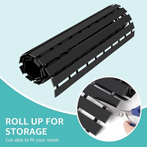 Miniatura 5 de OTHWAY Tapete de ducha grande, 35.4 x 24 pulgadas, sin ventosa, antideslizante, de drenaje rápido, antideslizante, para ducha interior, tapete de