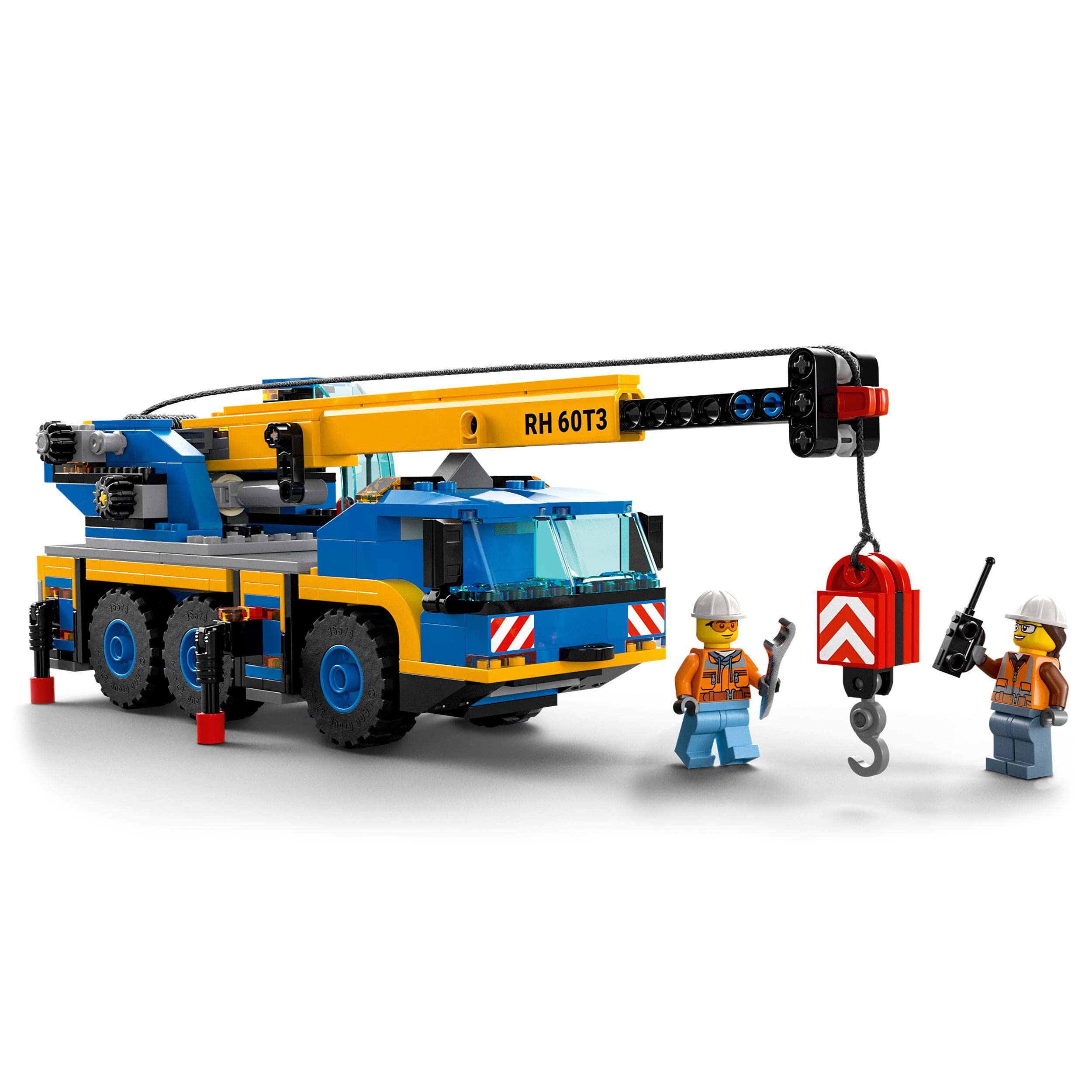 LEGO 60324 City Superpojazdy Żuraw samochodowy, Zestaw Klocków Konstrukcyjnych dla Dzieci, Zabawka dla Fanów Dużych Pojazdów, Pomysł na Prezent dla 7-latka, Chłopca i Dziewczynki
