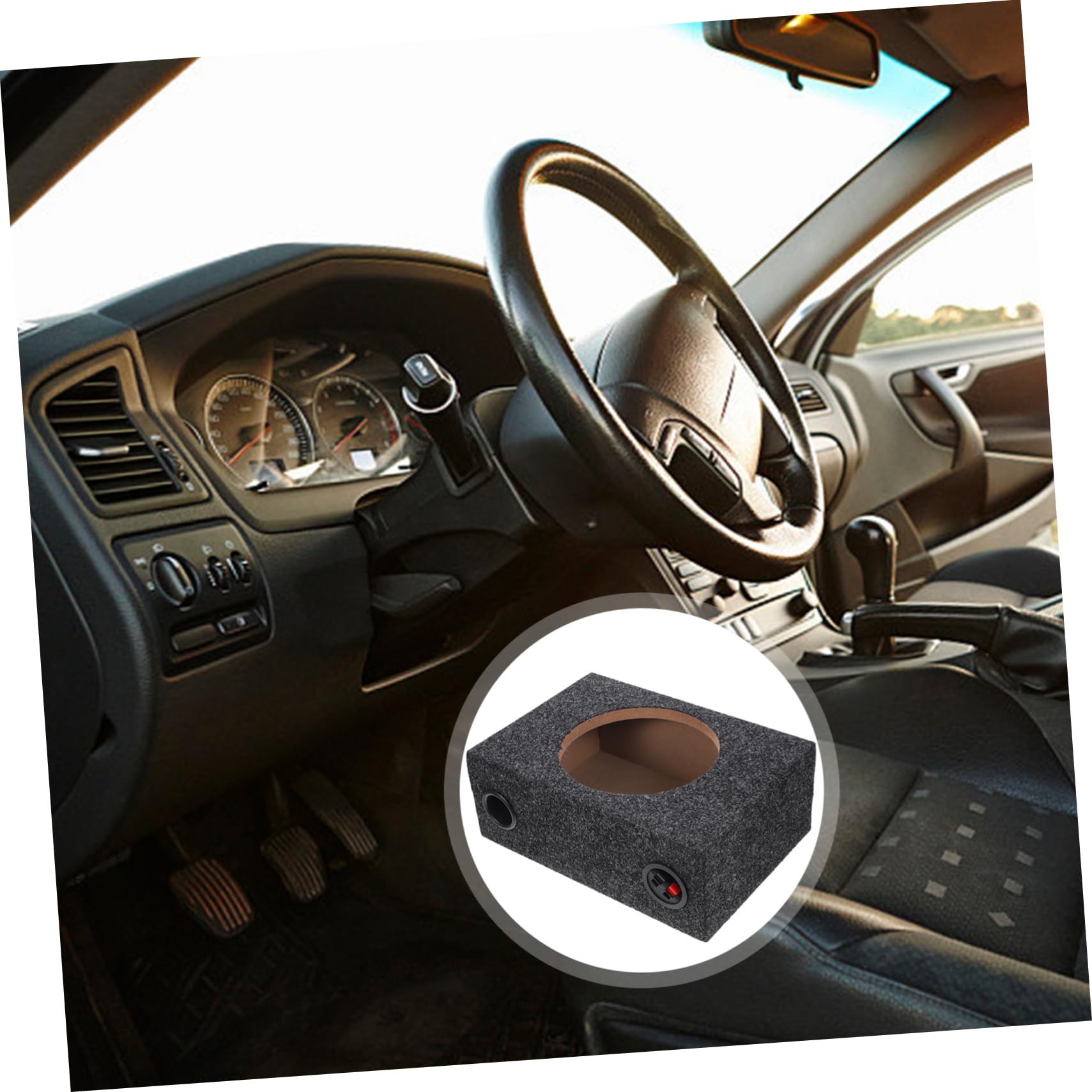 Gabinete Acústico para Subwoofer De Coche 8 Pulgadas, Caja De Altavoz Vacía De Madera, Diseño Resistente y Práctico, Instalación DIY, Mejora Audio para Vehículo y Camión