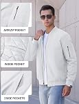 TACVASEN Bomber Vestes Casual Quilted Veste Chaud imperméable à l'eau VestES matelassées Résistant à l ́eau Chaud d ́hiver pour homme