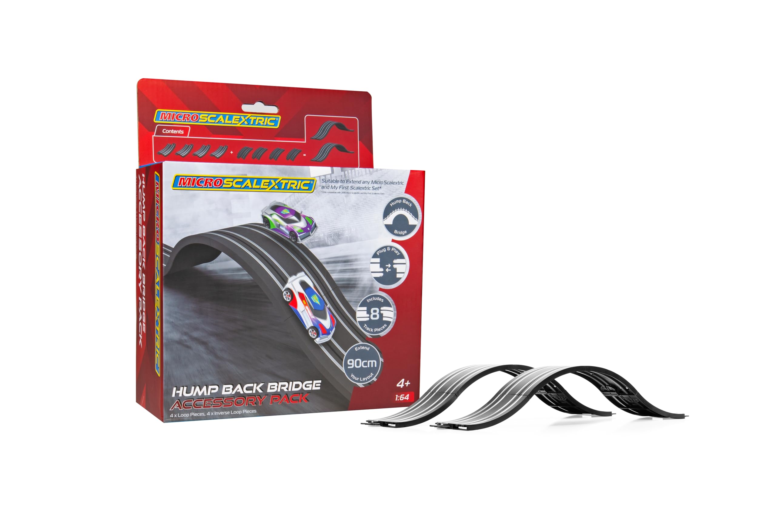 Scalextric G8049 Hump Backed Bridge Micro Scalextric Accessory Pack Acessories - Track and Track Accessories for slot car racing sets