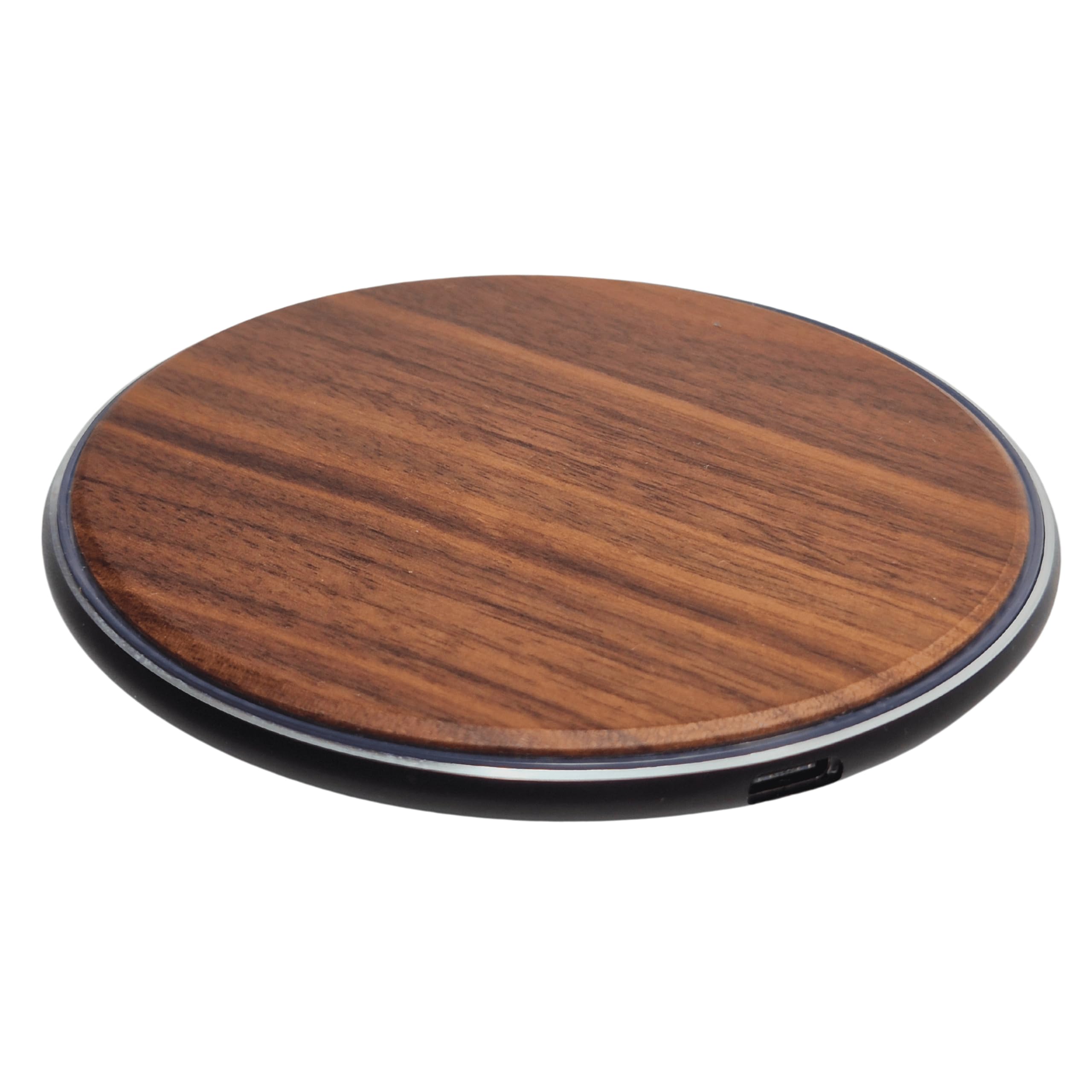 GARCIX 15W Wooden Wireless Charger | Stylish Design Qi Wireless Charger Station | USB Type C Cable | Compatible for iPhone 15 14 13 Pro MAX X Plus, Samsung Galaxy Ultra, Airpods