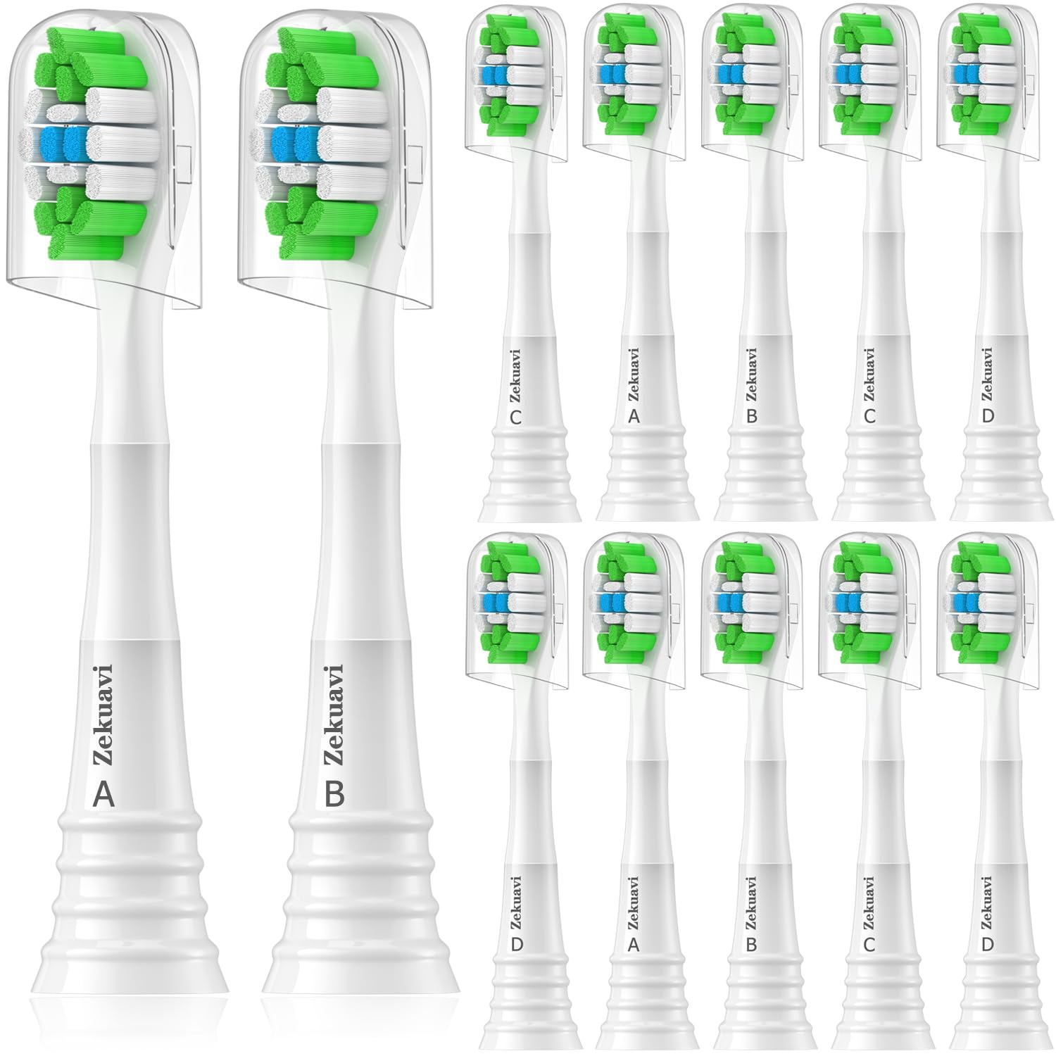 Wymienne głowice kompatybilne z elektryczną szczoteczką do zębów Phillips Sonicare, zamiennik szczoteczki do zębów, pasuje do Philips Sonicare Protective Expert Daily 4100 1100 5100 6100, 12