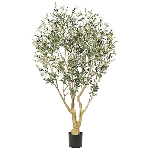Realead 6ft Olive Trees Artificial Indoor - Large Faux Olive