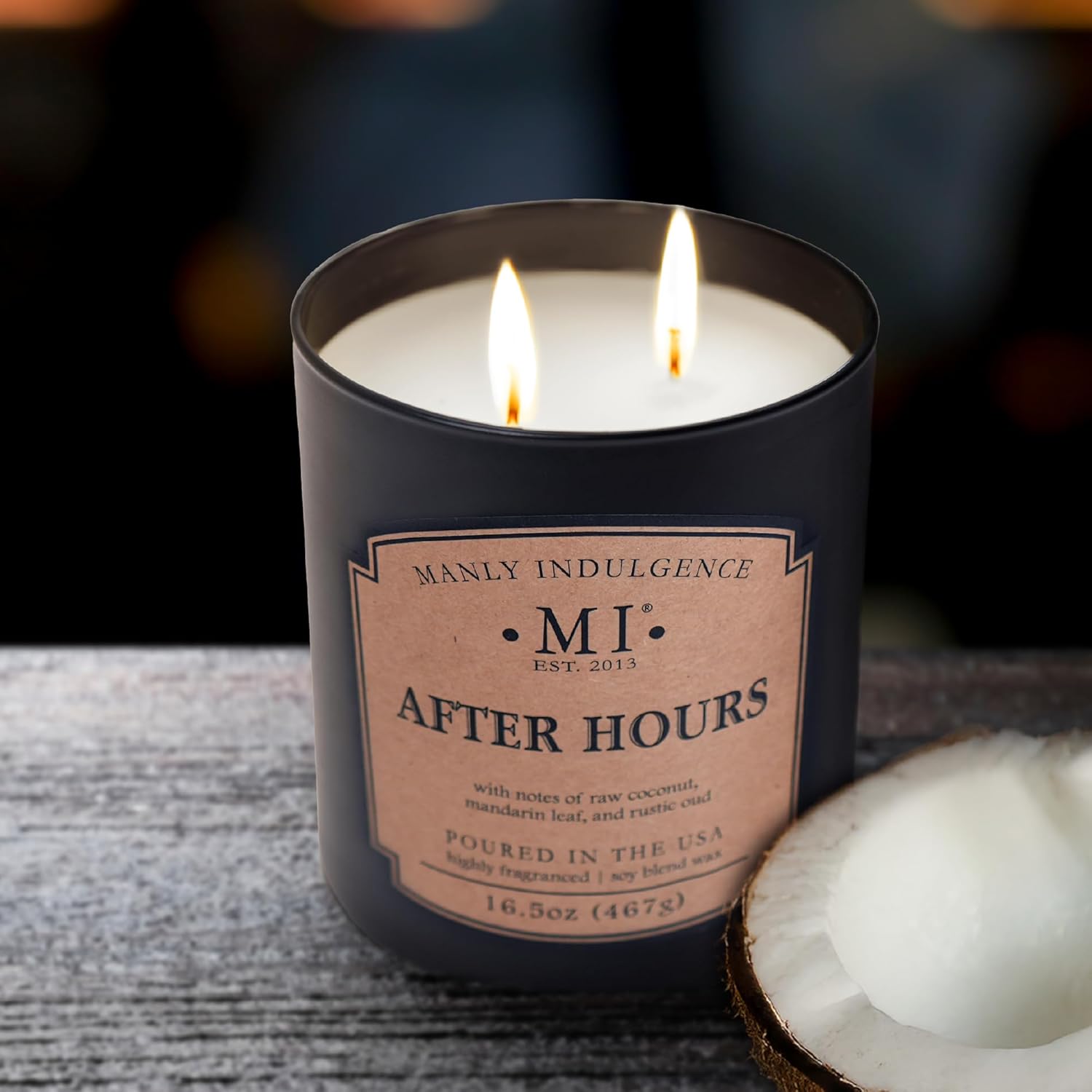 Manly Indulgence After Hours Scented Candles for Men, 2 Wick, 16.5 oz, Premium Soy Blend Wax, 60H Burn, Candles for Home Scented - Made in The USA - Image 6