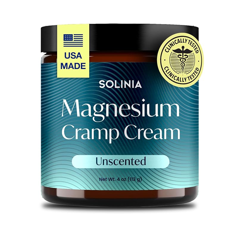 Loção corporal de magnésio Solinia sem fragrância, fabricação nos EUA, 113 g