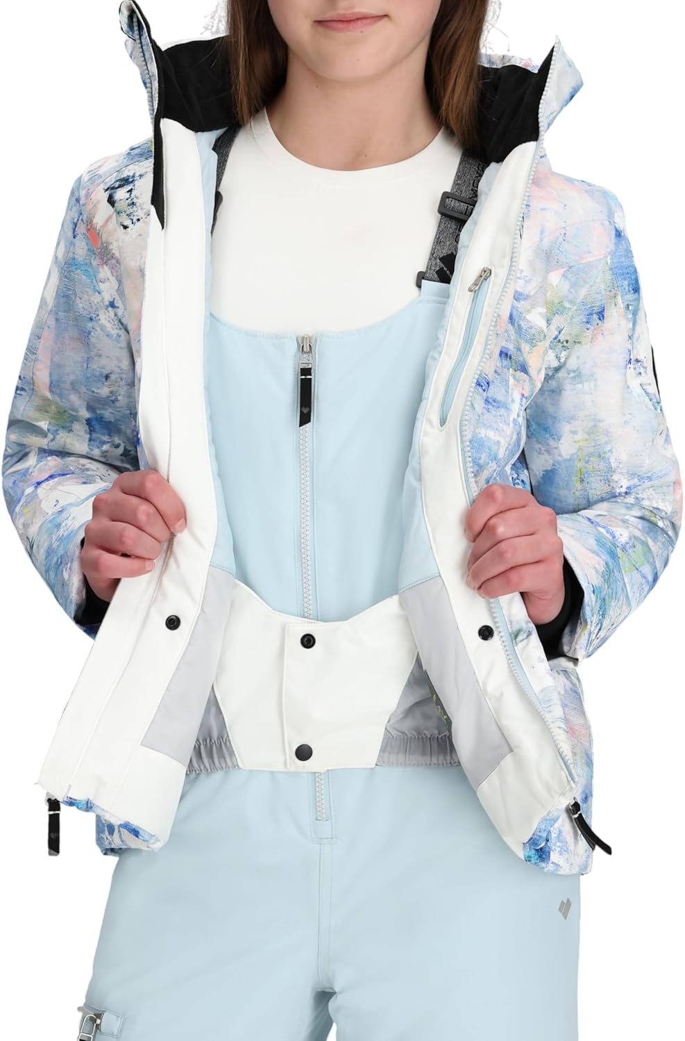 Obermeyer Girls Rylee Print Ski Jacket, Insulated and Waterproof with Extended Wear System