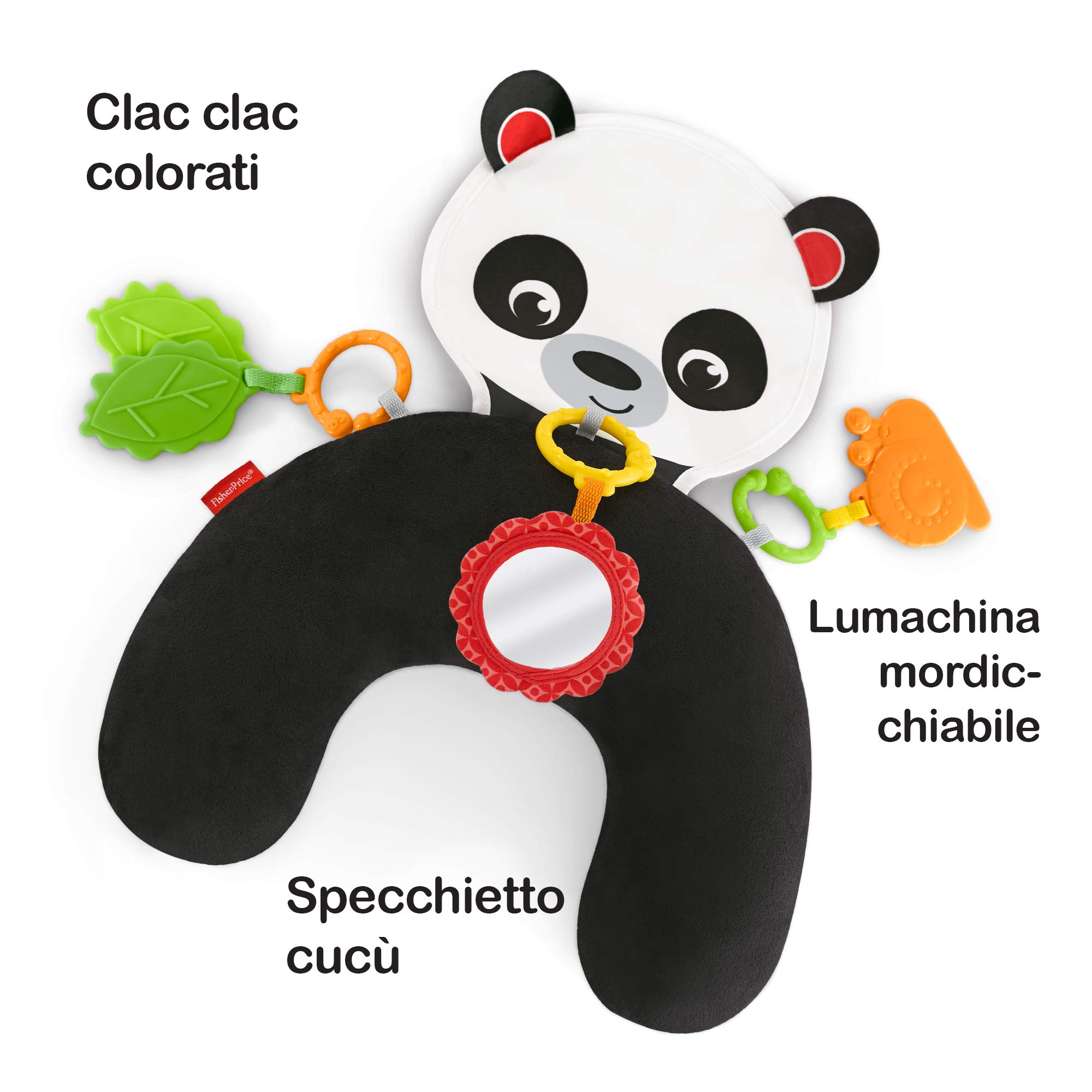Fisher-Price - Panda Abbraccia e Gioca, Cuscino per Neonati, FXB99