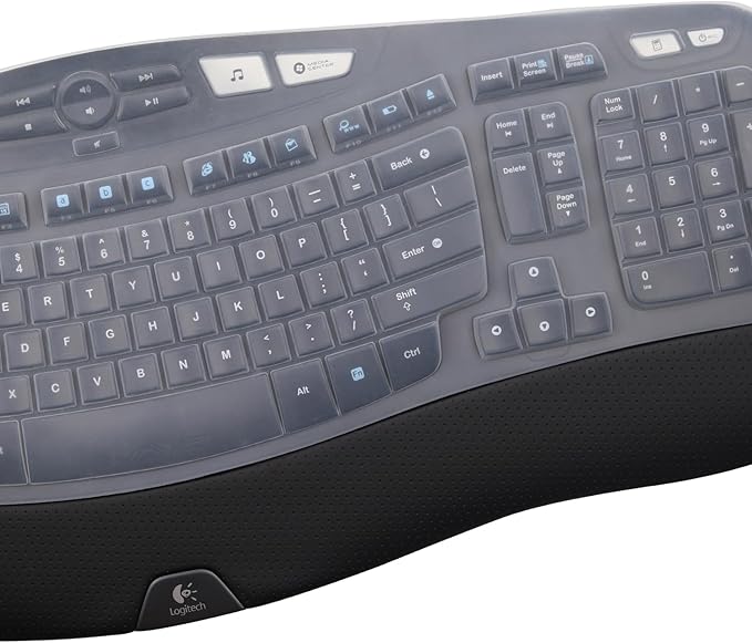 Funda de teclado MUBUY para Logitech K350 MK550 MK570 - Silicona transparente miniatura 3