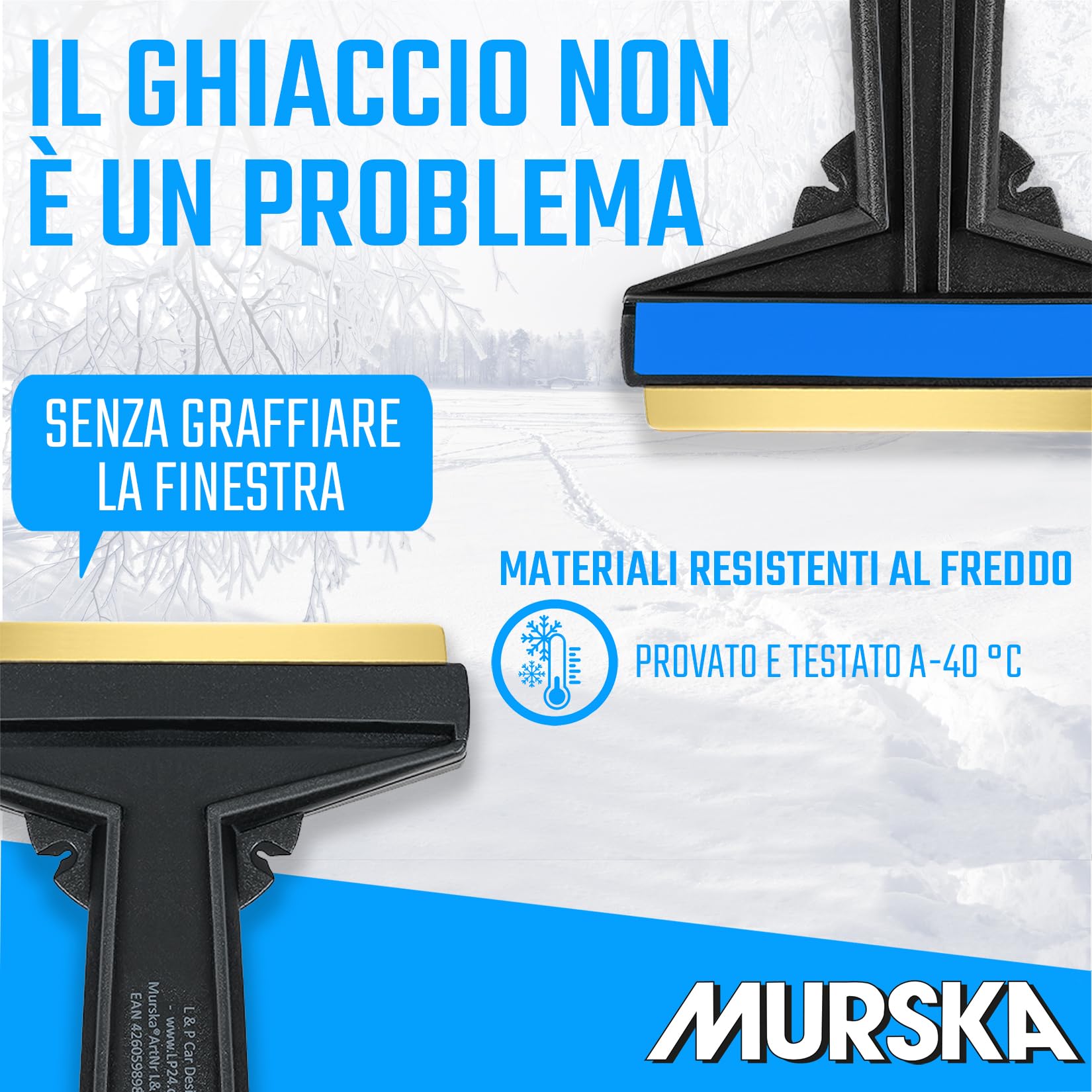 Murska Raschiaghiaccio Auto lama in Ottone A054