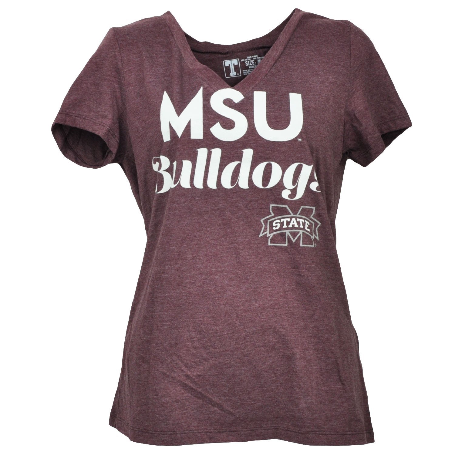 NCAA Mississippi State Bulldogs Dawgs MSU Burgundy Tshirt Tee Womens Medium Misc.