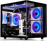 WIWB Ryzen 7 5700X RTX 5060 Gaming PC - 32GB DDR4 RAM, 1TB NVMe SSD, Prebuilt Tower for 1440p Gaming, Streaming & VR