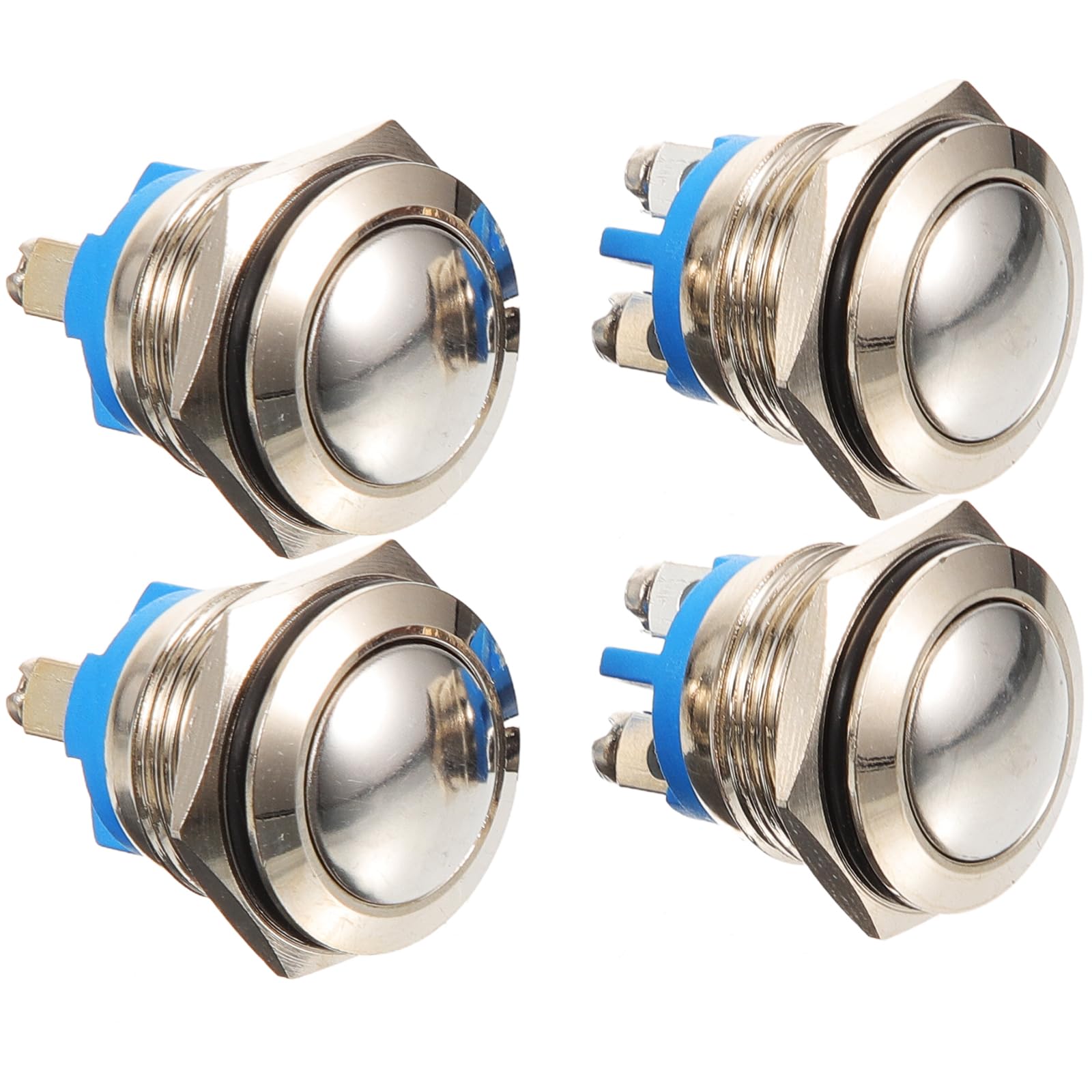 Boutons de sonnette robustes Angoily en cuivre nickelé pour une finition de porte élégante