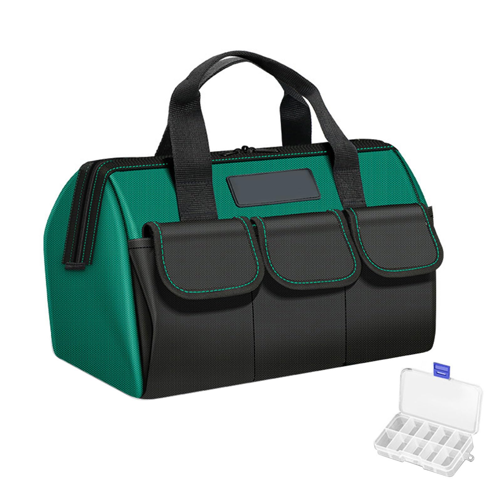 Hzbb 18 Inches Multipockets Technician Tool Bag Heavy Duty Waterproof Construction With Ample Space For Hardware Storage Case Shell Waterproof Durability Tool Storage Bag