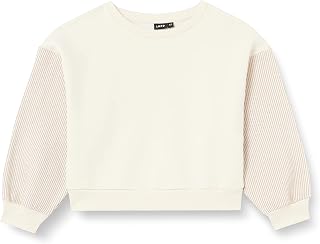 Name It Girl's Nlfpinopal Ls Short Wide Bru Sweat Sweatshirt
