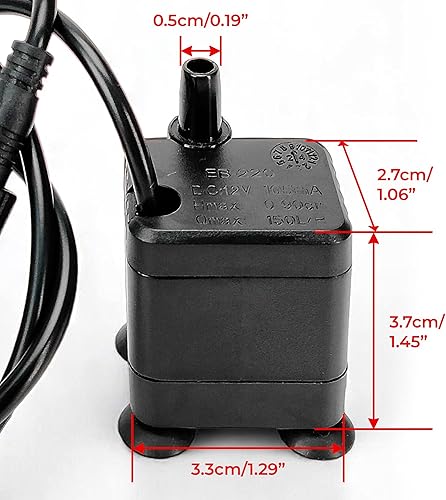 Miniatura 2 de EB 220 DC12V 100mA Mini Bomba de Agua Accesorios Compatible para Varias Marcas de Humidificador Bombeado, Flujo 150LH Accesorio de Repuesto Ideal