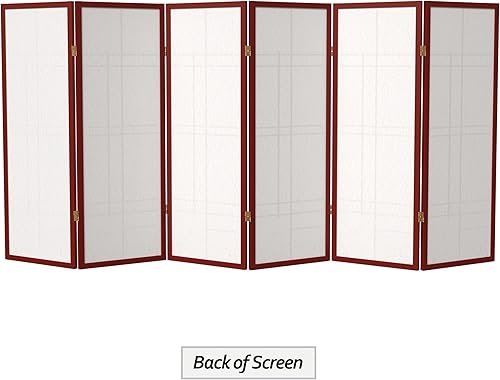 Miniatura 6 de Pantalla corta Eudes Shoji de 4 pies - Palisandro - 6 paneles