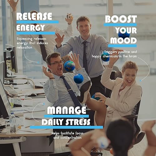 Miniatura 6 de 24 bolas de globo para apretar, bolas de espuma de 2.5 pulgadas para niños, escuela, aula, recuerdos de fiesta