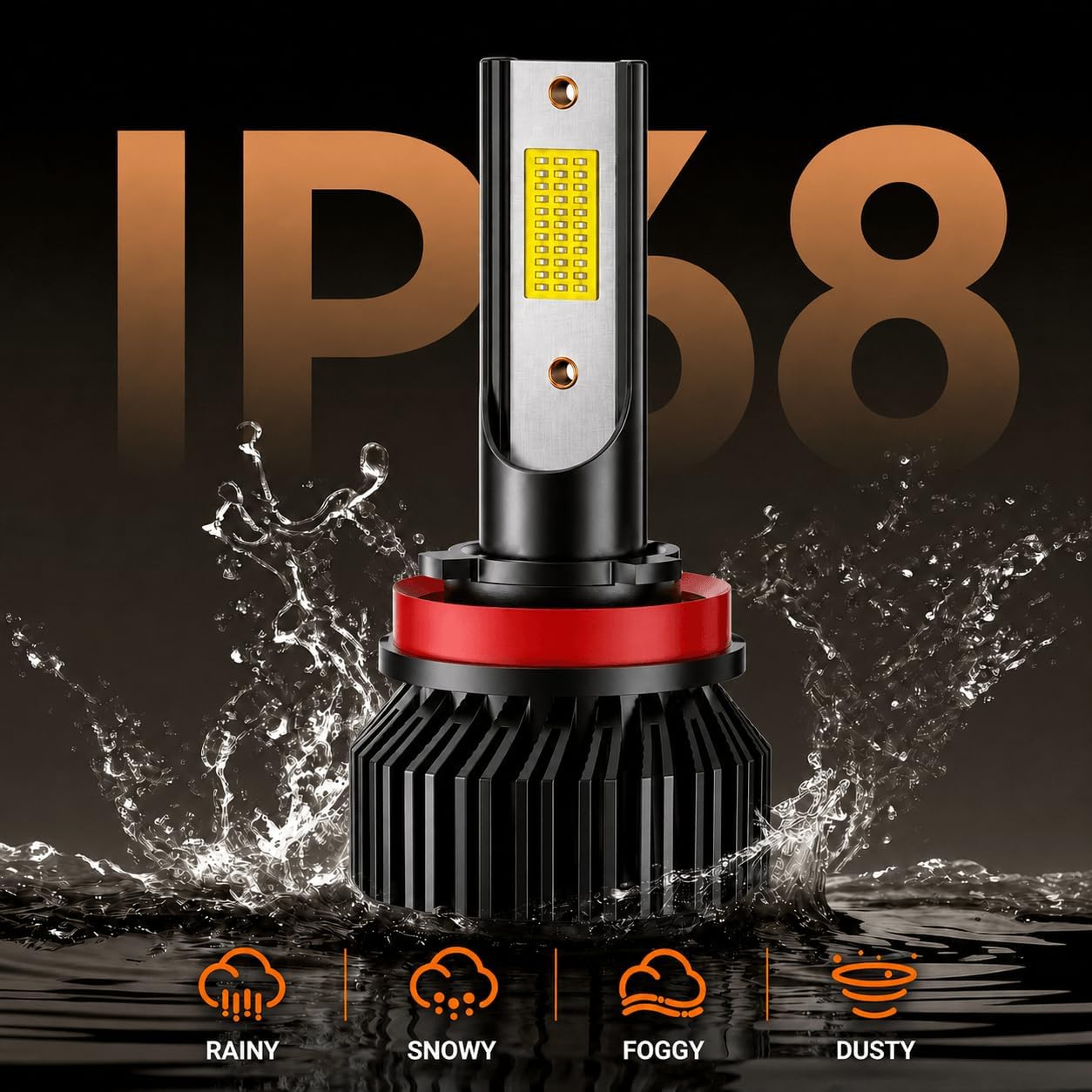 Bulbs Fits 2007-2015 Chevy Silverado 1500, 2008-2019 2500/3500 HD | 80000LM 800% Super Bright 6500K Cool White, 9005 High Beam H11 Low Beam + 5202 Fog Light Bulbs, 6-Pack