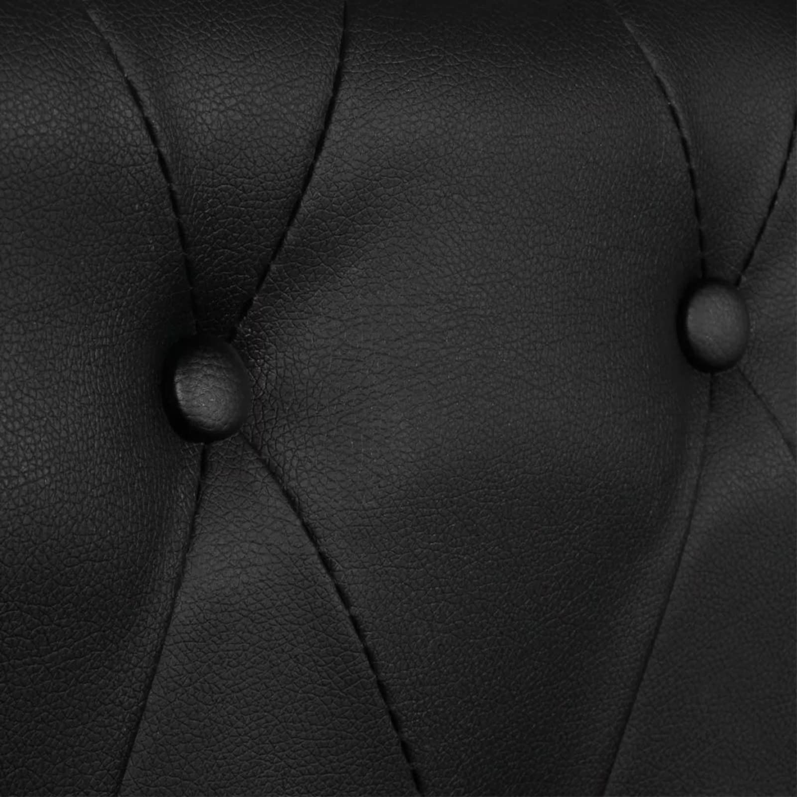 Homgoday Divano Chesterfield a 3 Posti in Pelle Artificiale Nero,Divani 3 Posti Offerte,Divano Chesterfield Moderno,Divano Ecopelle,Divano in Pelle,Divano Vintage,Divano in Offerta,Divano Pelle