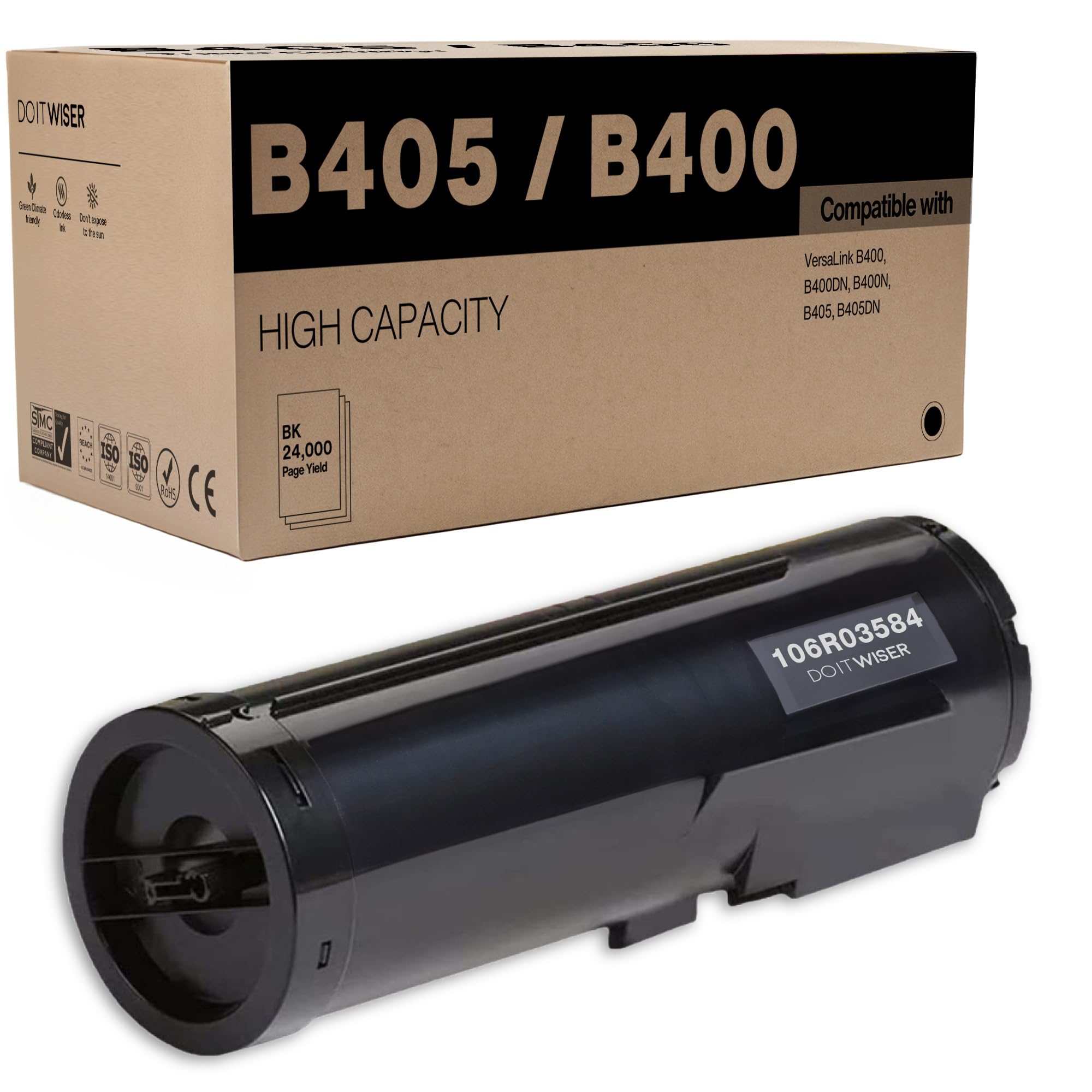 Do it Wiser Compatible Printer Toner Cartridge Replacement for Xerox VersaLink B405 B400 B400DN B400N B405DN - 106R03584 (24,600 Pages)