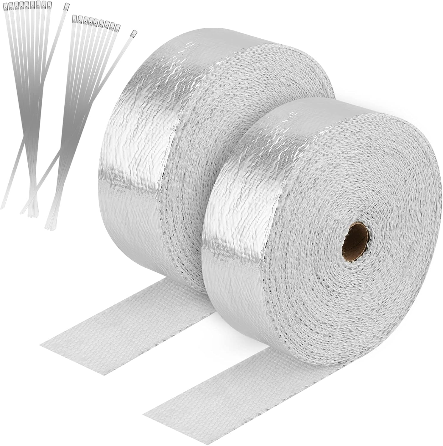 JEUIHAU 2 PCS 2 Inchx50 Feet Exhaust Heat Wrap Roll