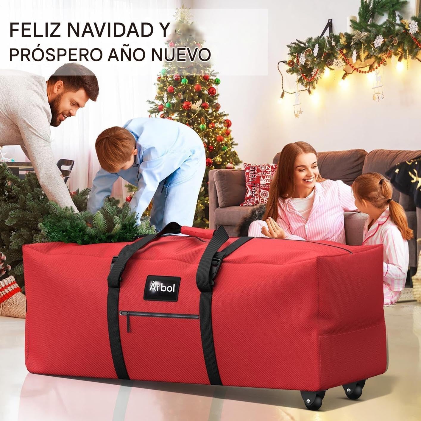 Sac Pour Sapin De Noël Conteneur Anti-Poussière Pour Décorations De Fêtes | Boîte Sapin Noël Pour Guirlande Extérieur Université Cuisine Chambre Salon Garage Déménagement Emballage