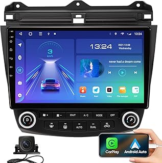10.1 Inch 5G WiFi 8 Core(2G Ram+32G ROM) Car Stereo Radio for Honda Accord 7th 2003-2007 with Carplay Android Auto,Android 12.0 GPS Navigation Support 48EQ Mirroring Airplay Backup 1080P SWC