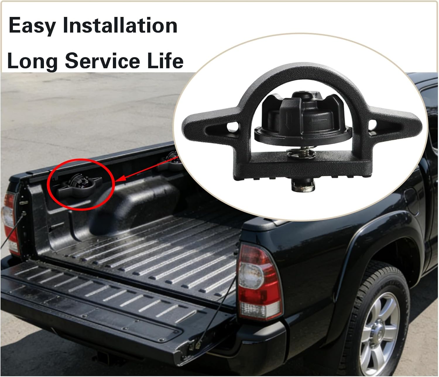 4PCS PT278-35160 Tie Down Bed Cleat PT278-35112 Compatible with 2005-2024 Toyota Tacoma 2007-2025 Tundra Cargo PT278-0C010 PT278-35111 Fits for Deck Rail System Truck