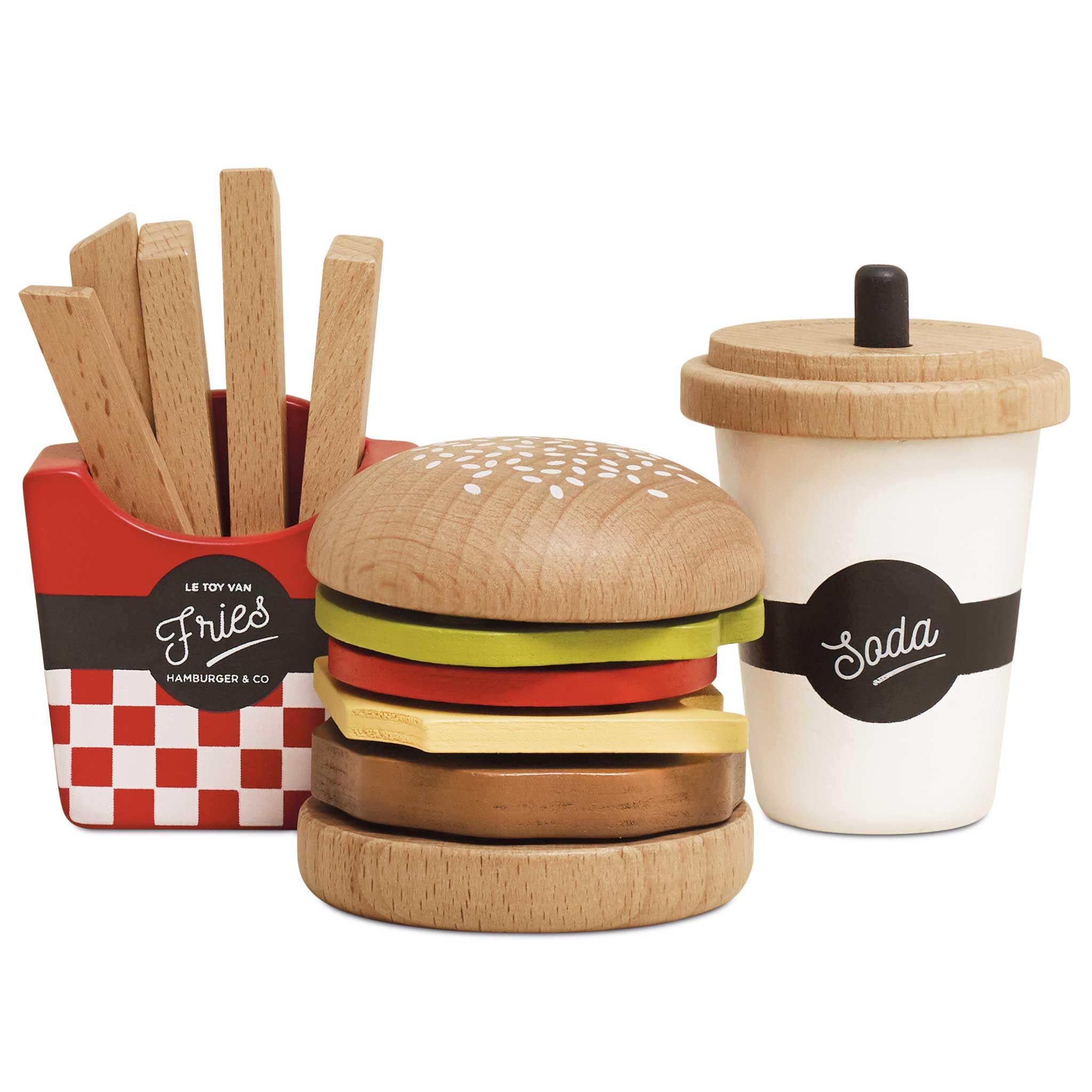 Le Toy Van Multicoloured Burgers, Fries And Sodas