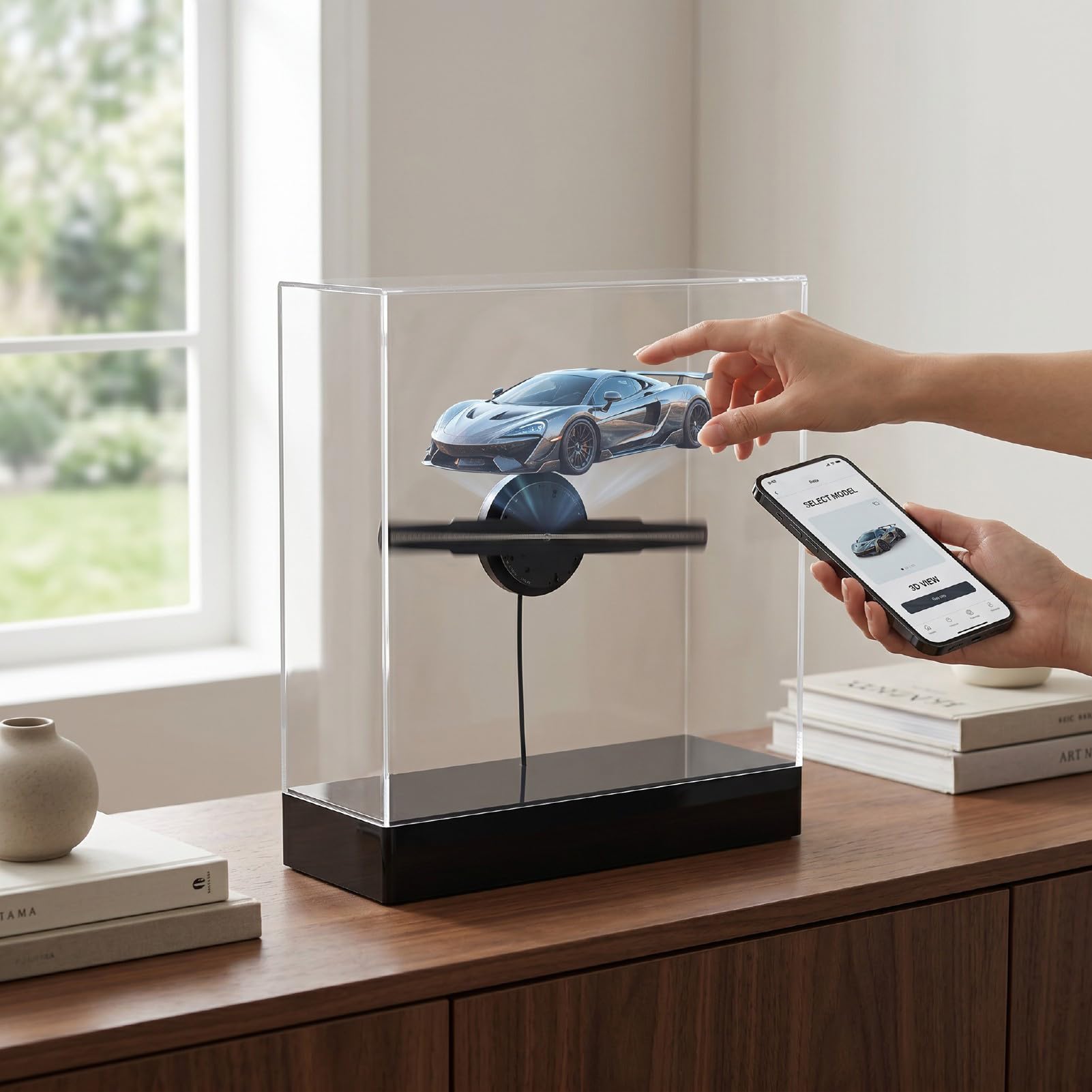 Sxhlseller Wentylator z Hologramem 3D do Reklamy w Sklepie i Biznesu