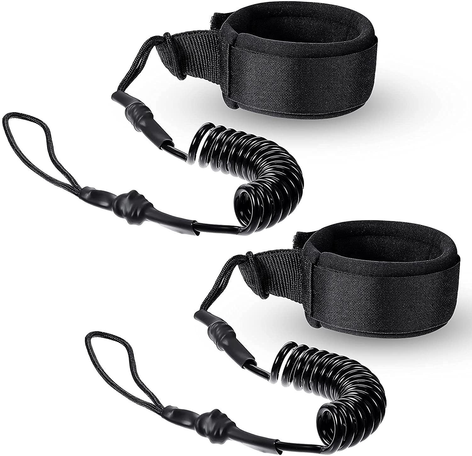 2 Pieces Surf Board Leashes Coiled Leash SUP Leash Rope Paddle Board Surfboard Leash Surfing Leg Rope SUP Board Leash Surf Straps Stay on Board Ankle Strap Sup Ankle Accessory for Surfing
