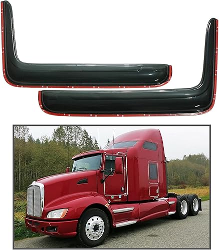 LOSTAR Juego de deflectores Ve-nt de ventana lateral para Kenworth T800 T803 T660 T170 T370 T800W W900L W900A W900B W900S W903L 9973