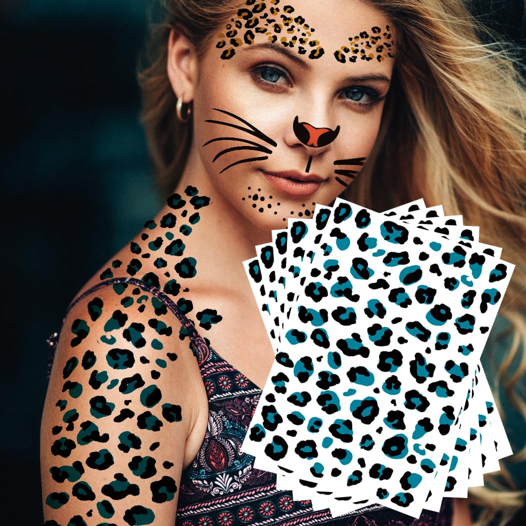 Leopard Print Temporary Tattoos - Realistic Tattoo Stickers