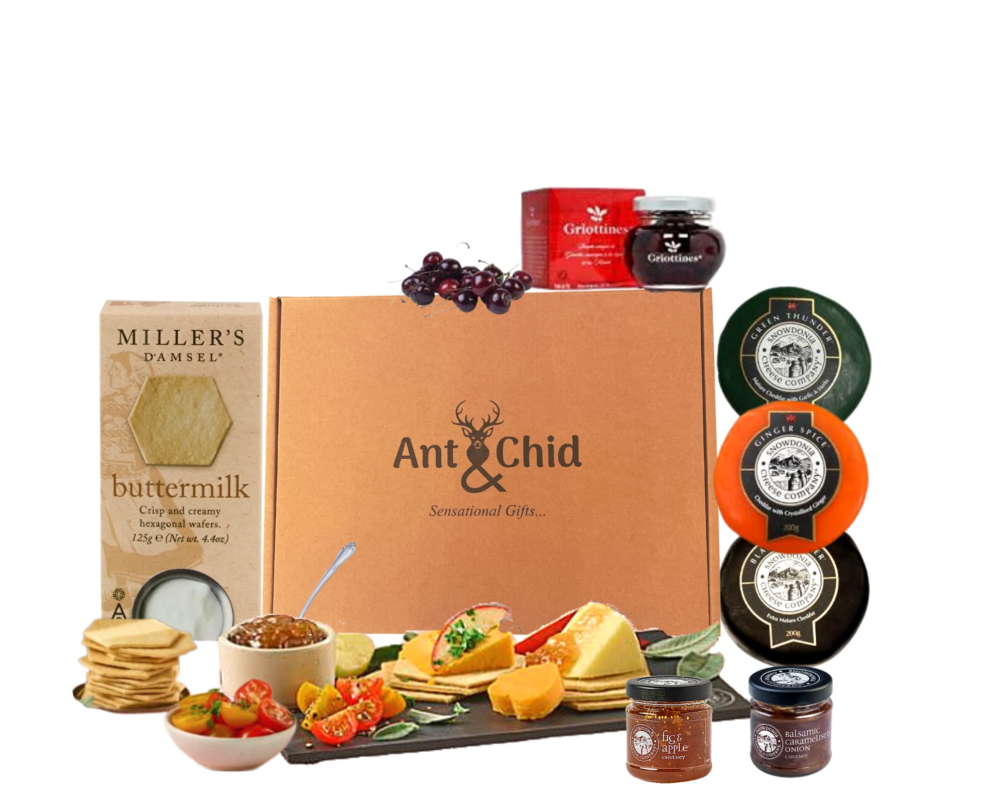 Buy The Snowdonia Cheese Hampers Gift Basket 3 Award Winning Cheeses,Snowdonia Onion