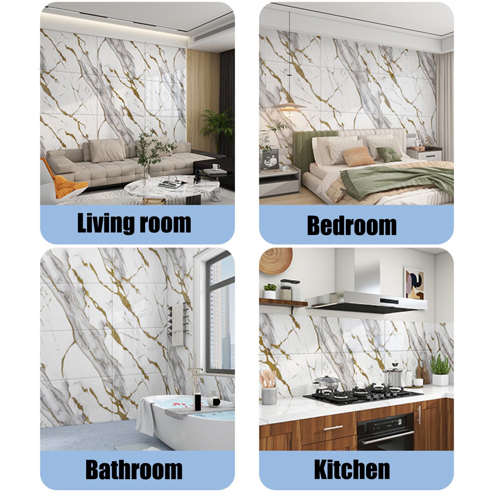 Revestimiento Pared PVC,Paneles De Pared Autoadhesivos Efecto MáRmol,Azulejos Autoadhesivos,Laminas PVC Pared Marmol,para DecoracióN De Pared,Cocina,BañO Y Hogar