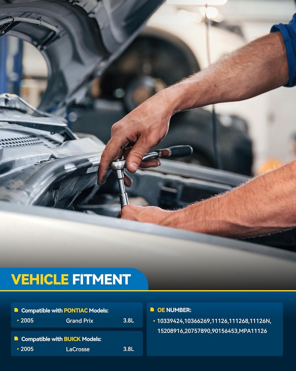 PHILTOP Alternator Compatible with Buick LaCrosse 2005 3.8L, Pontiac Grand Prix 2005 3.8L High Amp Alternators Replace 11126N 12V 120Amp CW S6 6-Groove Pulley