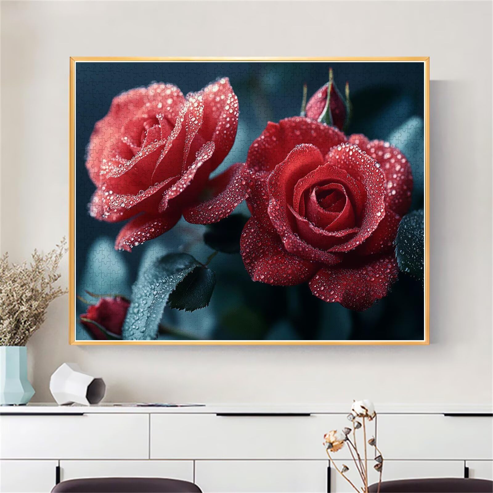 Blume Puzzle für Erwachsene Kinder Anspruchsvoll 5000 Teile Impossible Klassische Puzzles Schwer Rose ab 8 9 10 Jahre Mädchen Jungen Jigsaw Kunst Educa, für Dekoration und Geschenke 105x156cm t-313