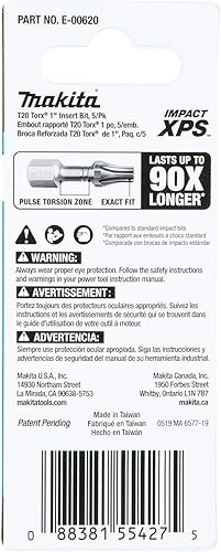 Miniatura 4 de Makita E-00620 Impact XPS T20 Torx 1" Broca de inserción, 5pk