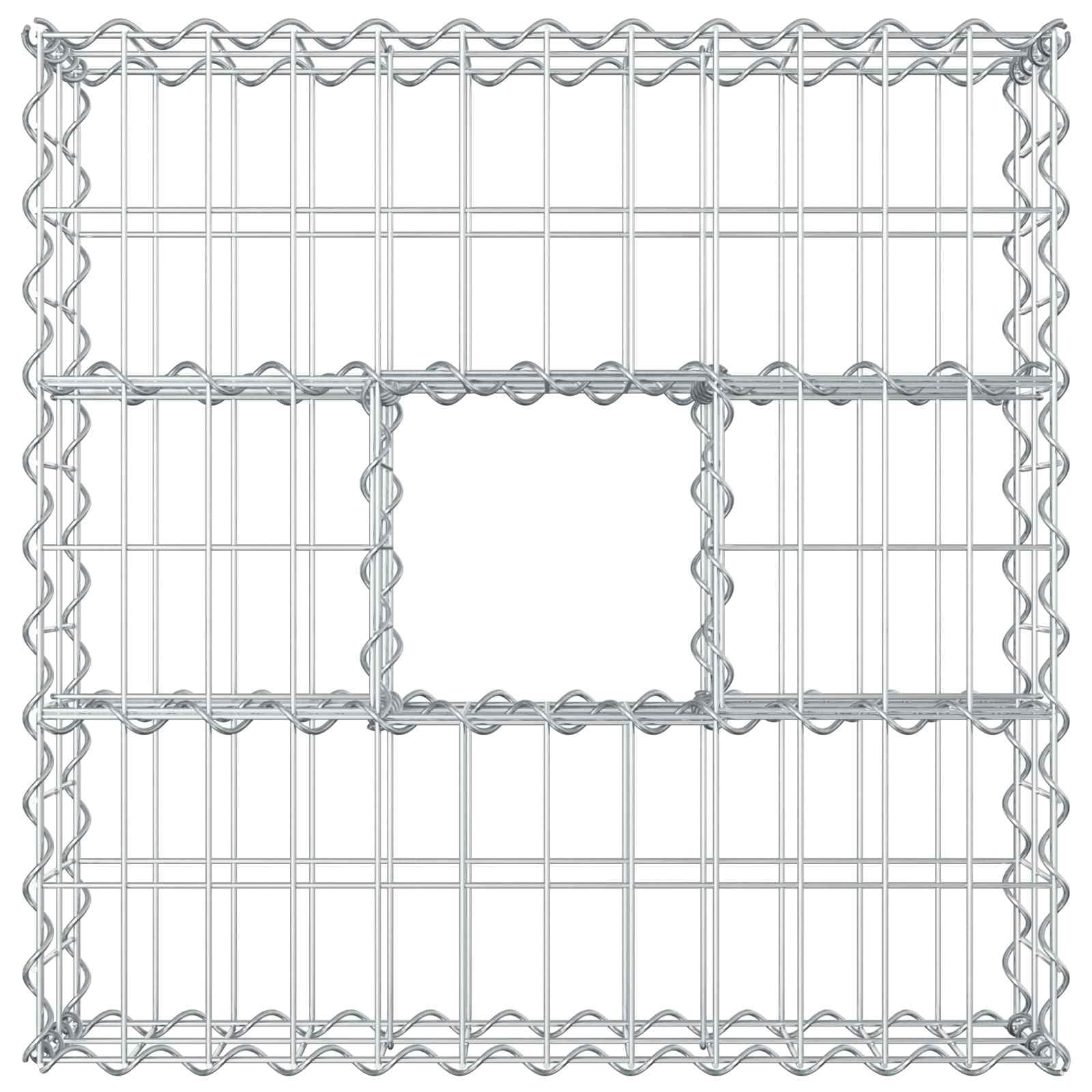 vidaXL Podniesione łóżko gabionowe 60 x 60 x 20 cm Stal Galwanizowana