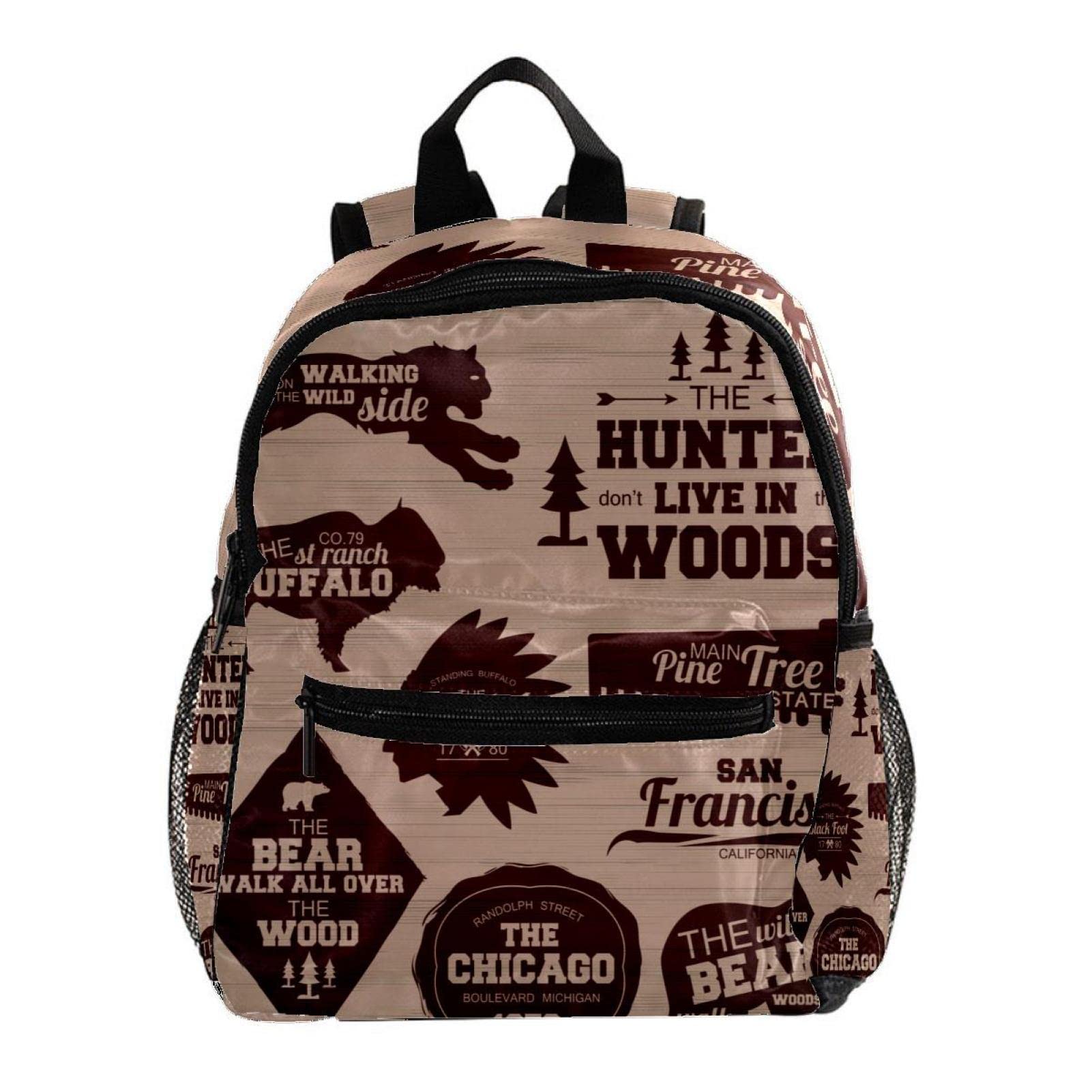 Sac à dos pour filles avec motif géométrique moderne multicolore 30,5cm