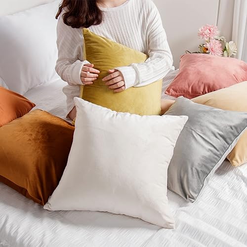 Miniatura 6 de lifein Juego de 2 fundas de almohada de 18 x 18 pulgadas, fundas de almohada cuadradas de estilo bohemio, fundas de almohada decorativas para