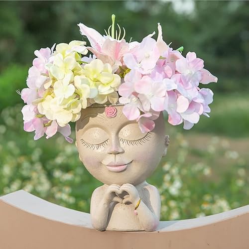 Miniatura 2 de Macetas para suculentas, macetero con cabeza para plantas de interior, macetas para plantas de interior, macetas para suculentas