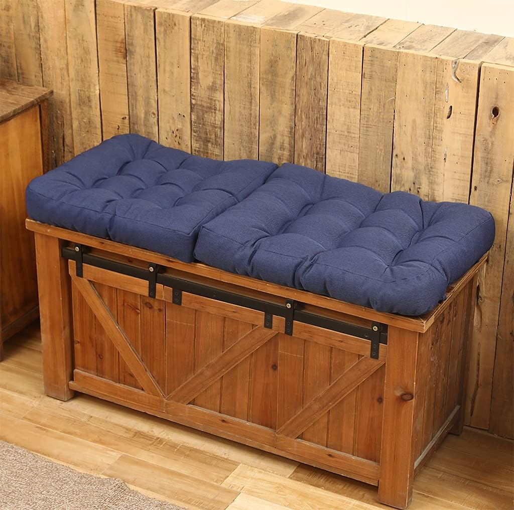 Trendcode Rocking Chair Cushion Non-Slip Glider Rocker Replacement Cushions Set with 6 Ties XL (Blue)
