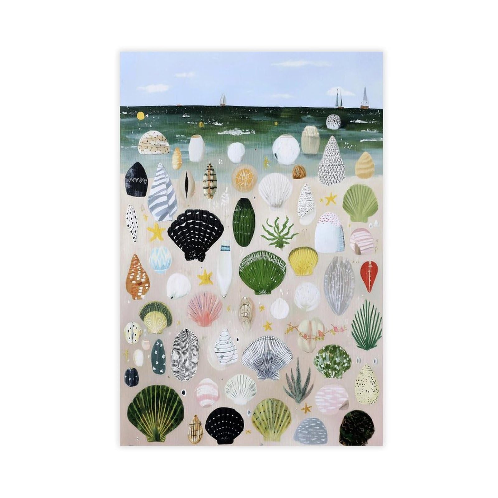 MRYCQ Seashells Beach Poster Canvas Poster for Dorm Room Decor Gift